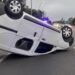 Dos heridos tras el vuelco de una camioneta en la avenida General Paz
